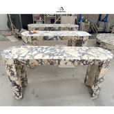 Luxury Marble Furniture Custom Veneta Calacatta Viola Console Table
